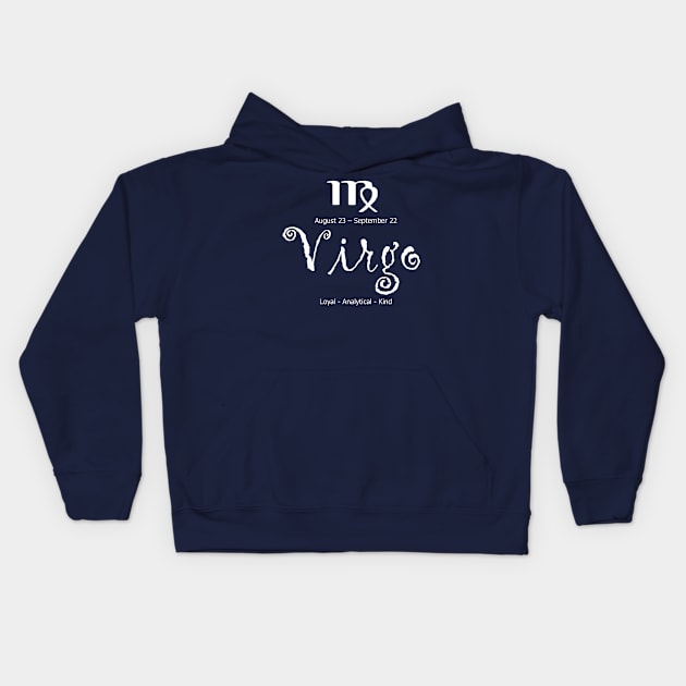 Virgo astrological sign design Kids Hoodie by halazidan